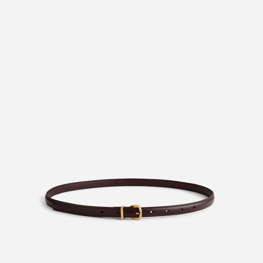 chocolate womens madewell the essential skinny leather belt