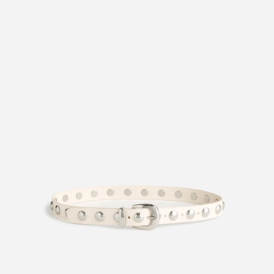 white womens madewell studded western belt
