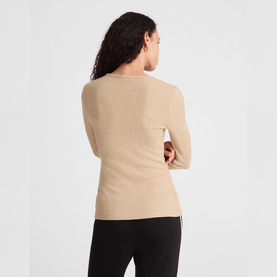 beige madewell textural cutaway crewneck womens cardigan