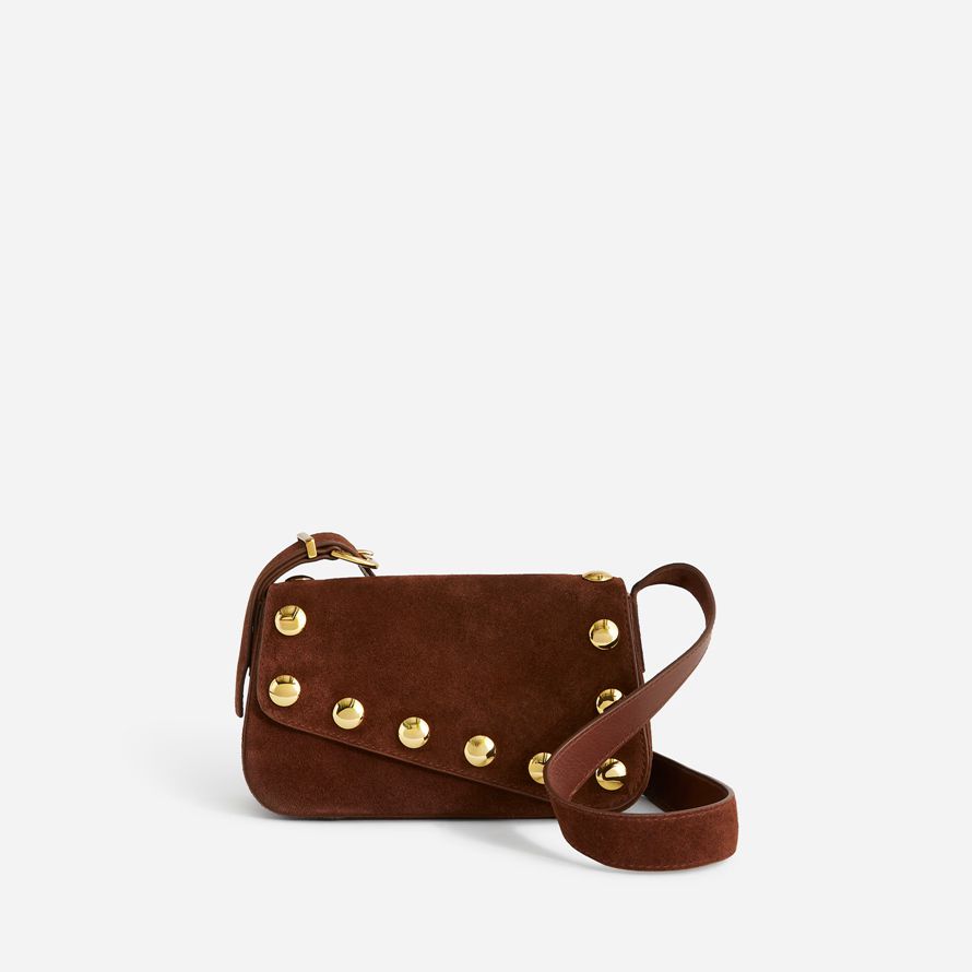 madewell the studded womens crossbody bag brown