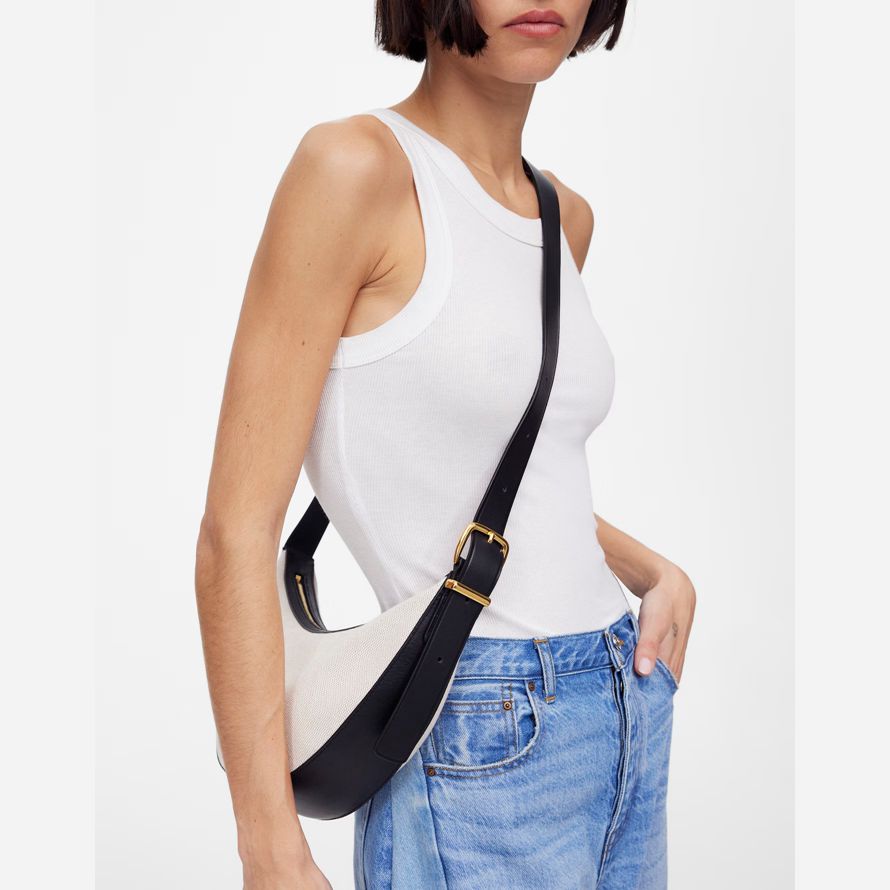 white black madewell the essential sling womens crossbody bag