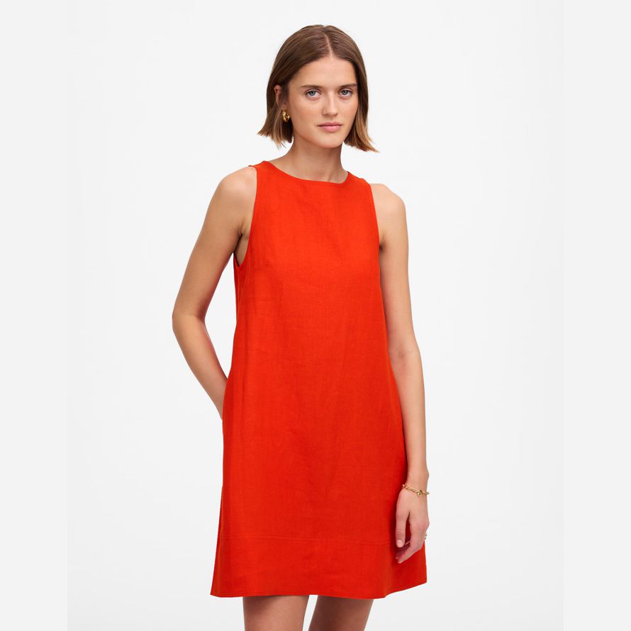madewell mini shift womens dress red