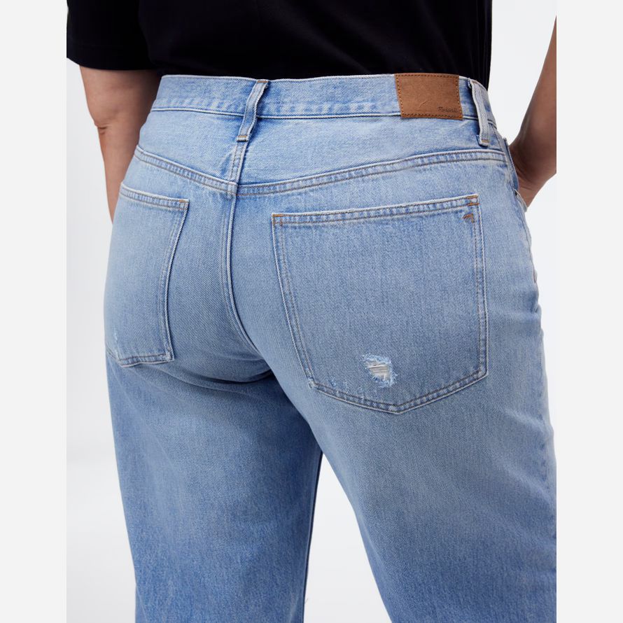 light blue madewell plus low-slung baggy womens jeans