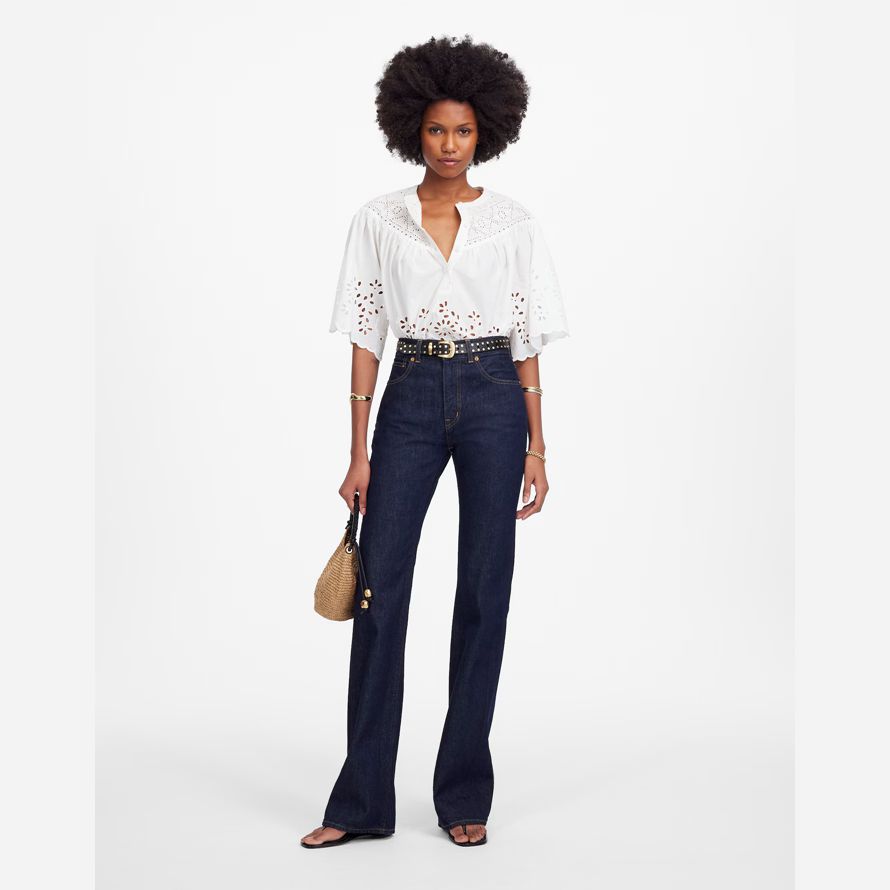 womens madewell the vintage flare jeans navy