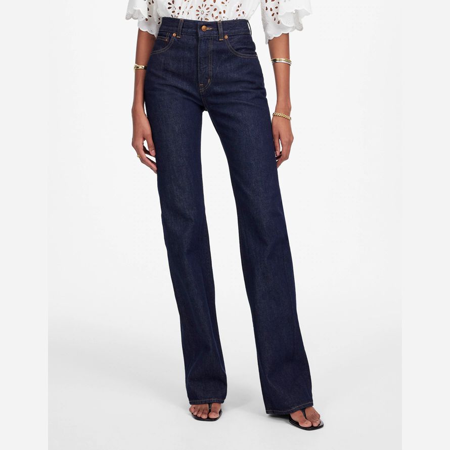 womens madewell the vintage flare jeans navy