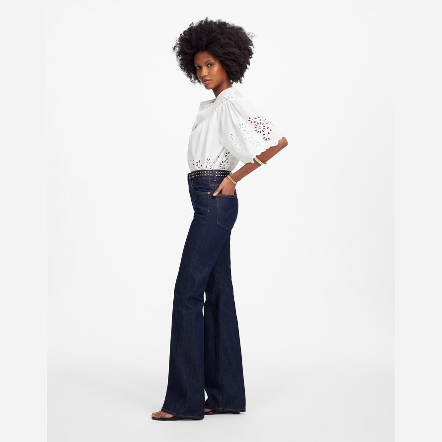 womens madewell the vintage flare jeans navy