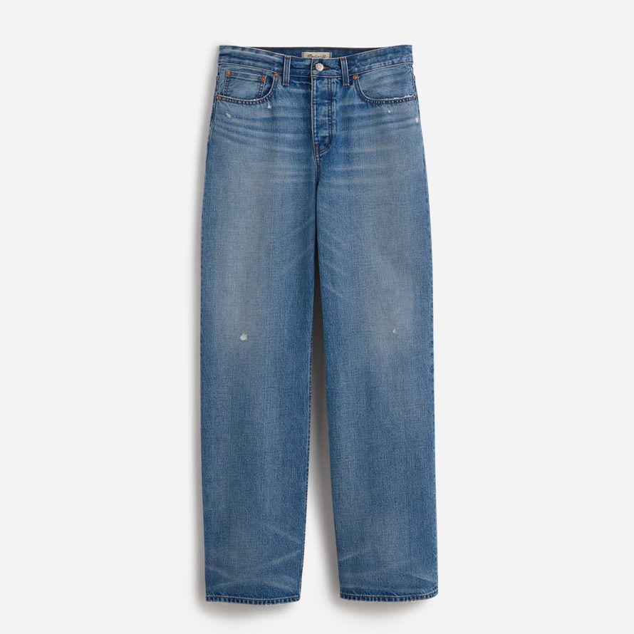 madewell plus low-slung baggy womens jeans blue