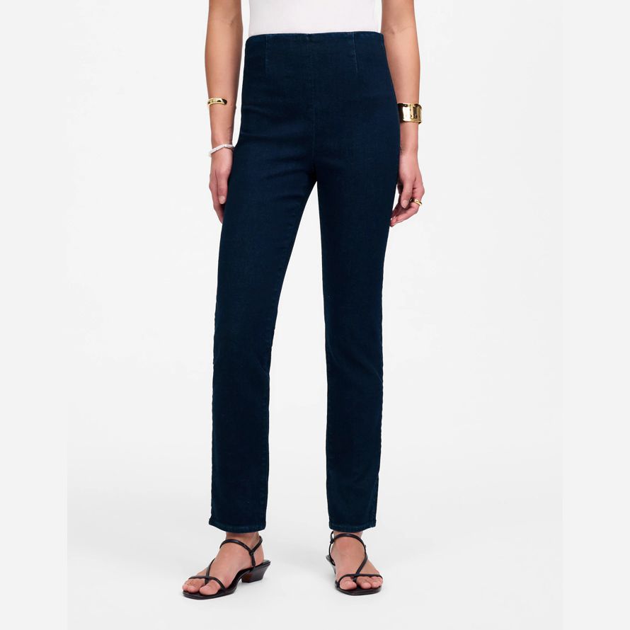 madewell slim crop wash womens jeans navy