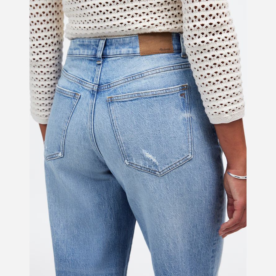 womens madewell the curvy perfect vintage wide-leg crop jeans blue