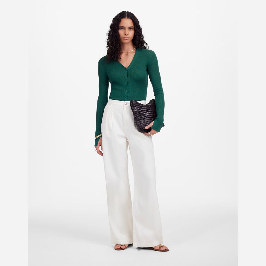 white madewell the harlow wide-leg womens jeans