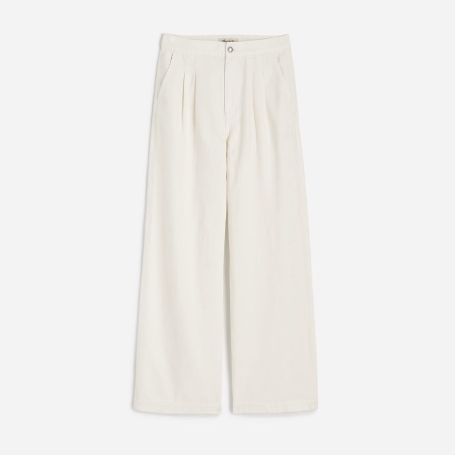 white madewell the harlow wide-leg womens jeans