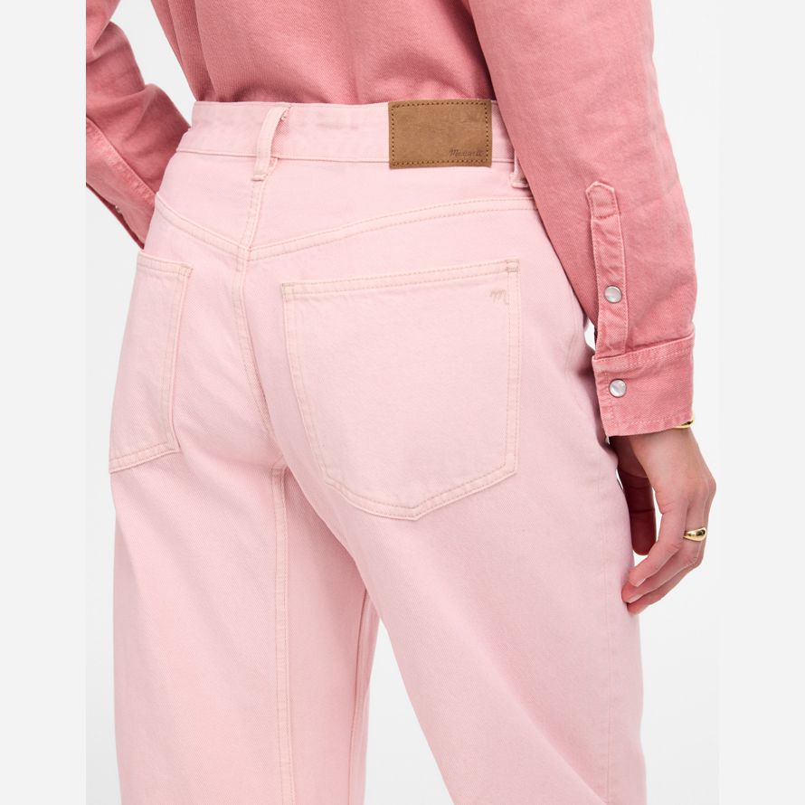 madewell the darted barrel-leg womens jeans pink