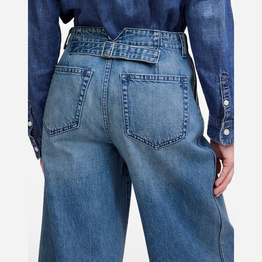 blue womens madewell denim culottes jeans