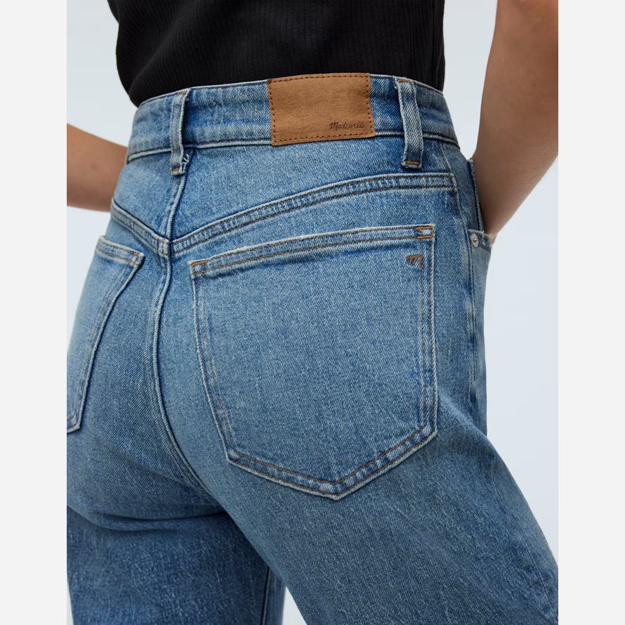 blue madewell the 90s straight womens jeans