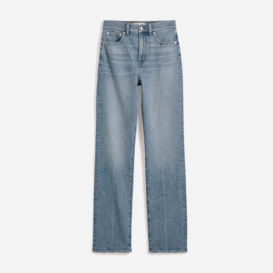 blue madewell the 90s straight womens jeans