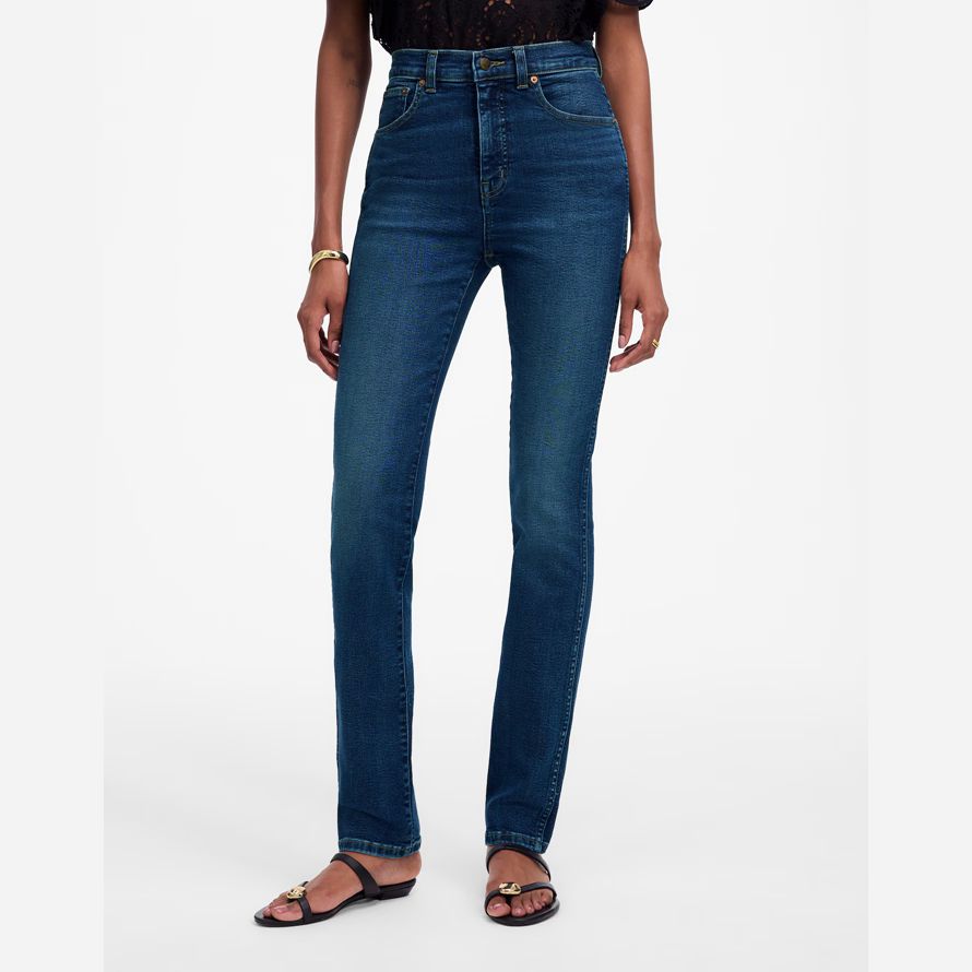 madewell the pencil womens jeans dark blue