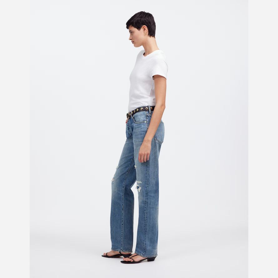 madewell x kaihara denim dean easy straight womens jeans blue