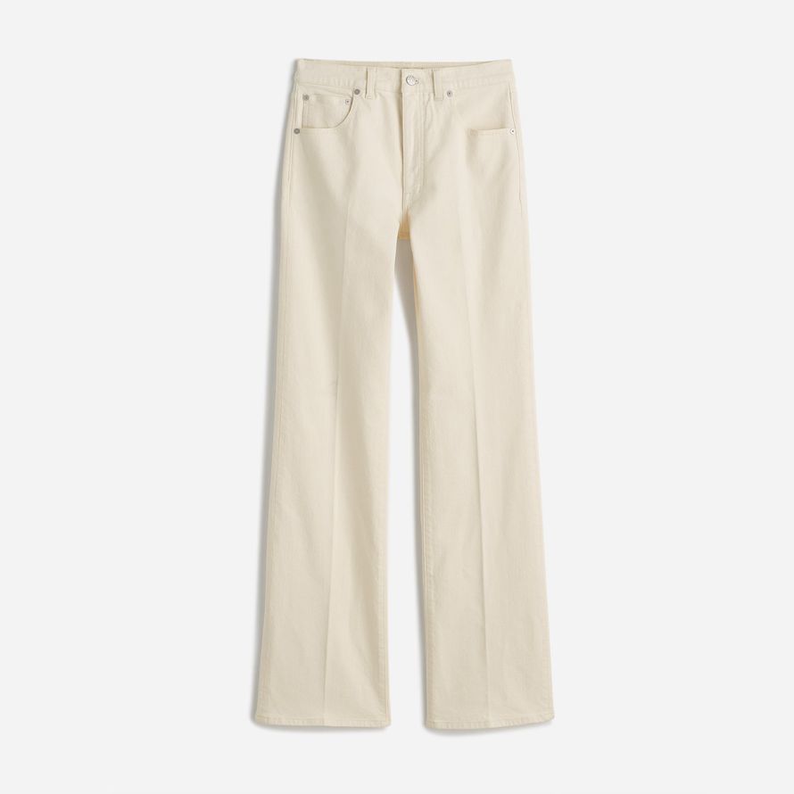 cream madewell relaxed bootcut womens jeans