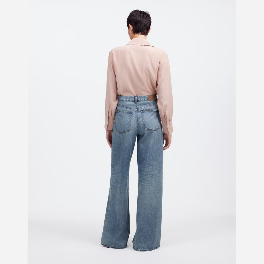 madewell superwide-leg airy womens jeans blue