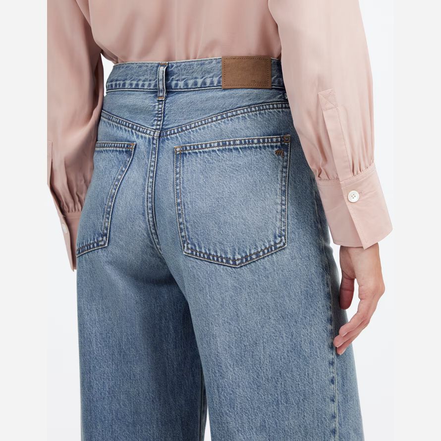 madewell superwide-leg airy womens jeans blue
