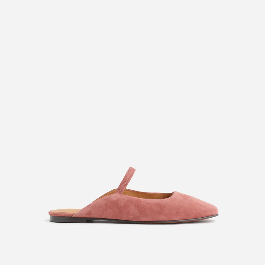 womens madewell the greta ballet flat mule rose