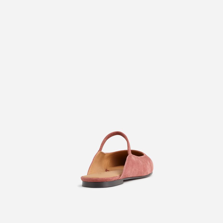 womens madewell the greta ballet flat mule rose
