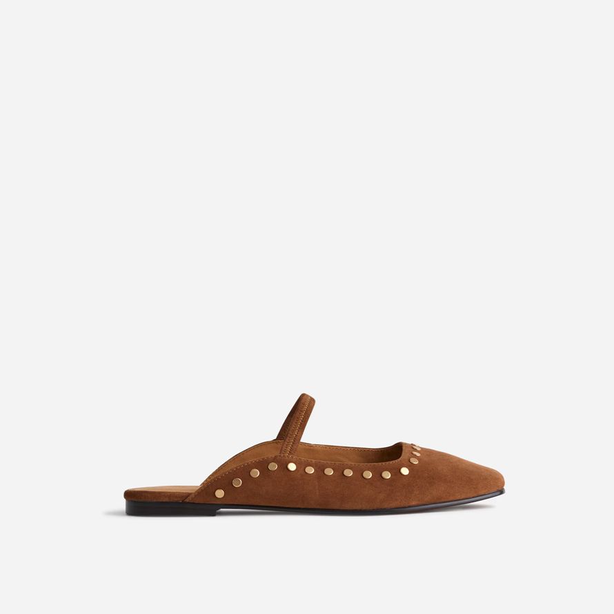 brown womens madewell the greta ballet flat mule