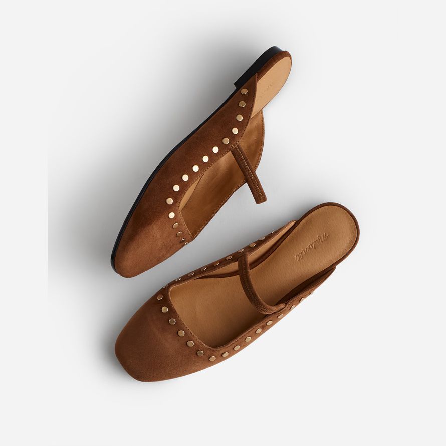 brown womens madewell the greta ballet flat mule