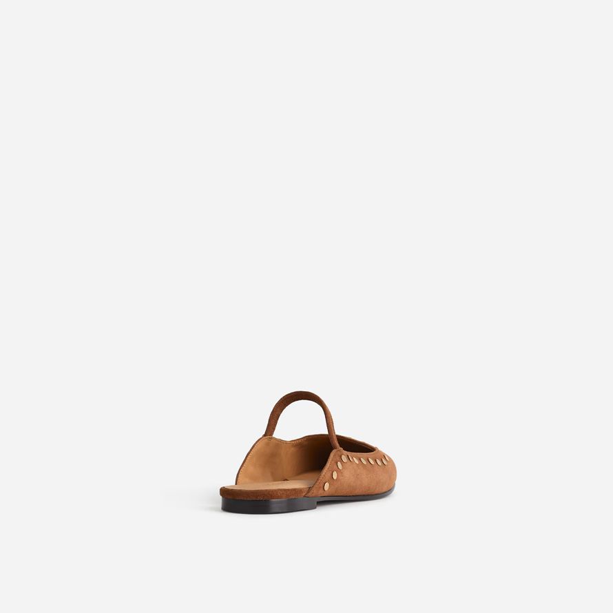 brown womens madewell the greta ballet flat mule
