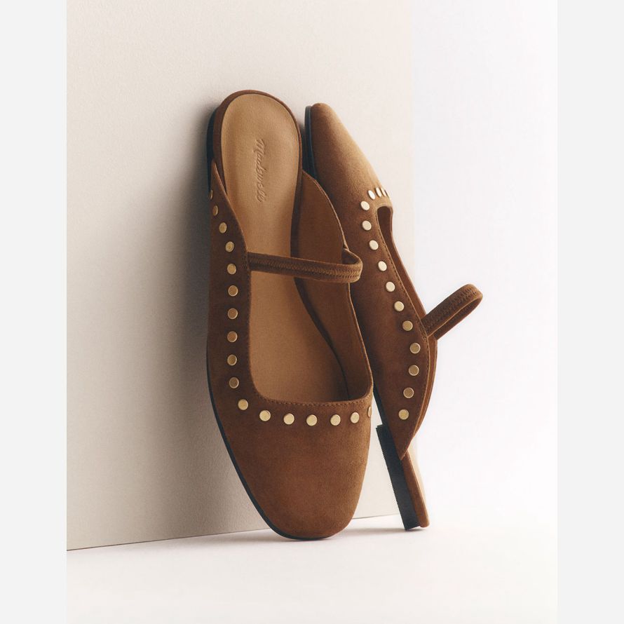brown womens madewell the greta ballet flat mule