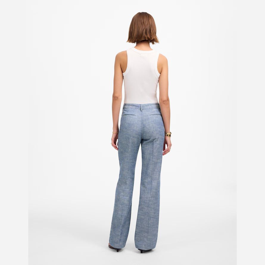 madewell straight-flare womens pants blue