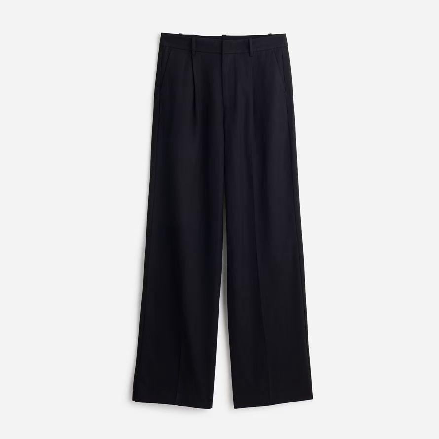 madewell plus slouchy straight womens pants black