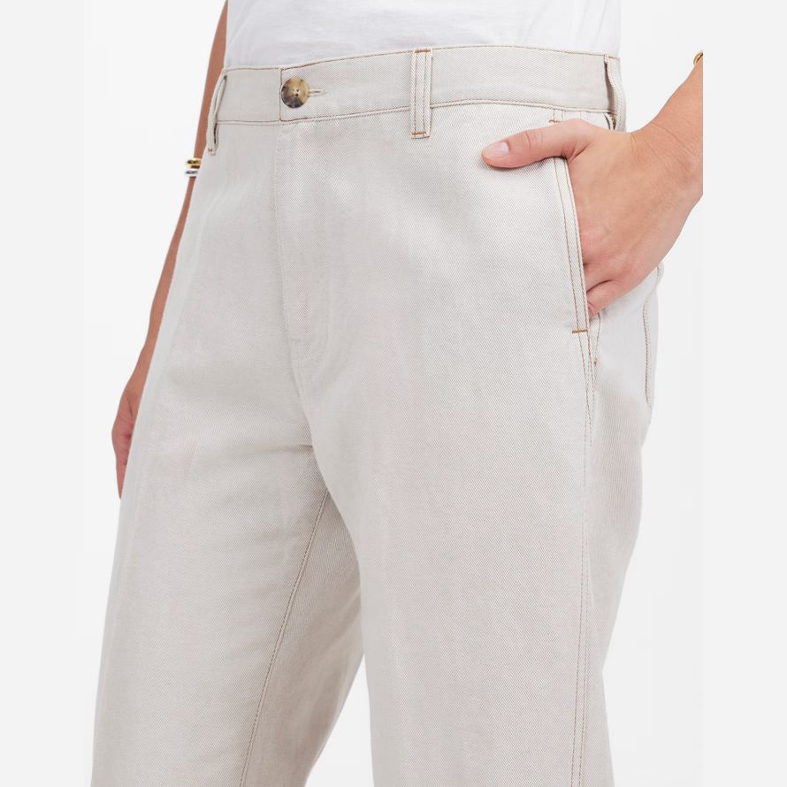 womens madewell the dean easy straight pants white