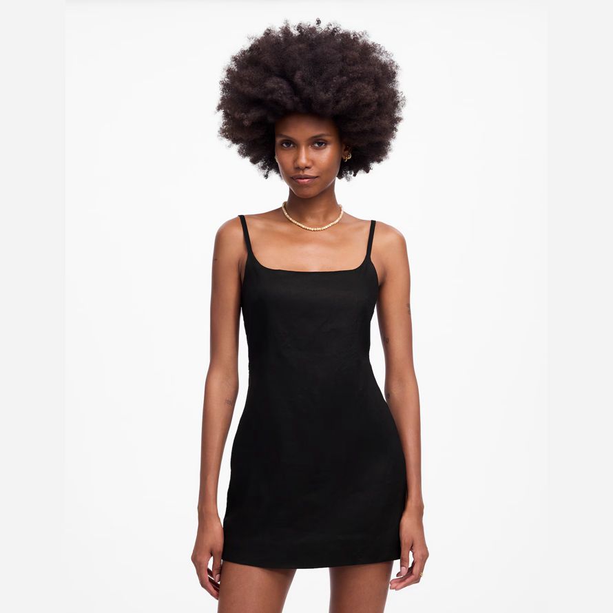 madewell squareneck womens romper black