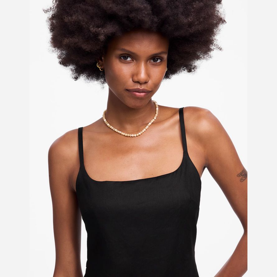 madewell squareneck womens romper black