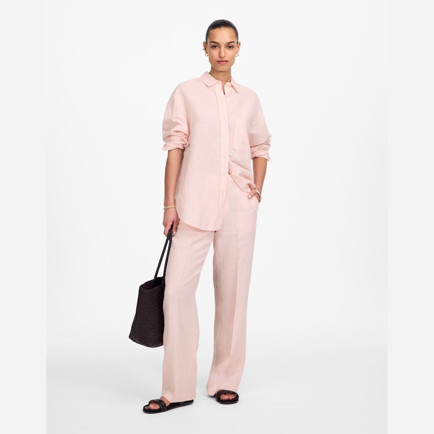 rose madewell oversized button-up womens shirts