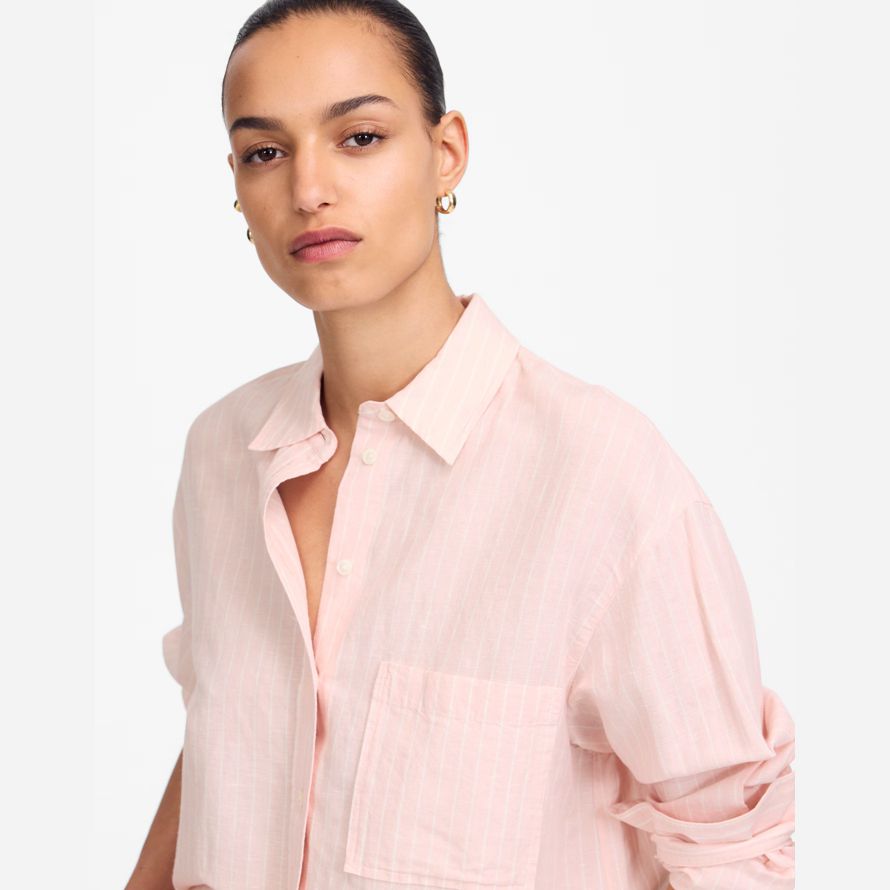 rose madewell oversized button-up womens shirts