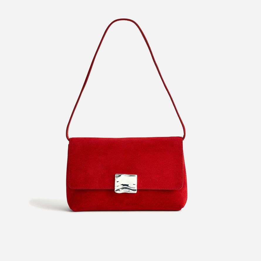 madewell x agmes lennox womens shoulder bag red