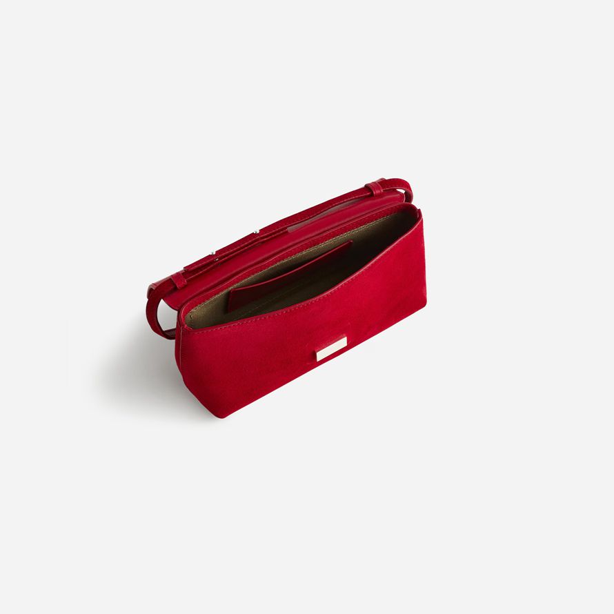 madewell x agmes lennox womens shoulder bag red