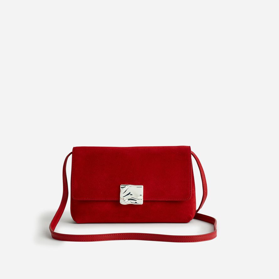 madewell x agmes lennox womens shoulder bag red
