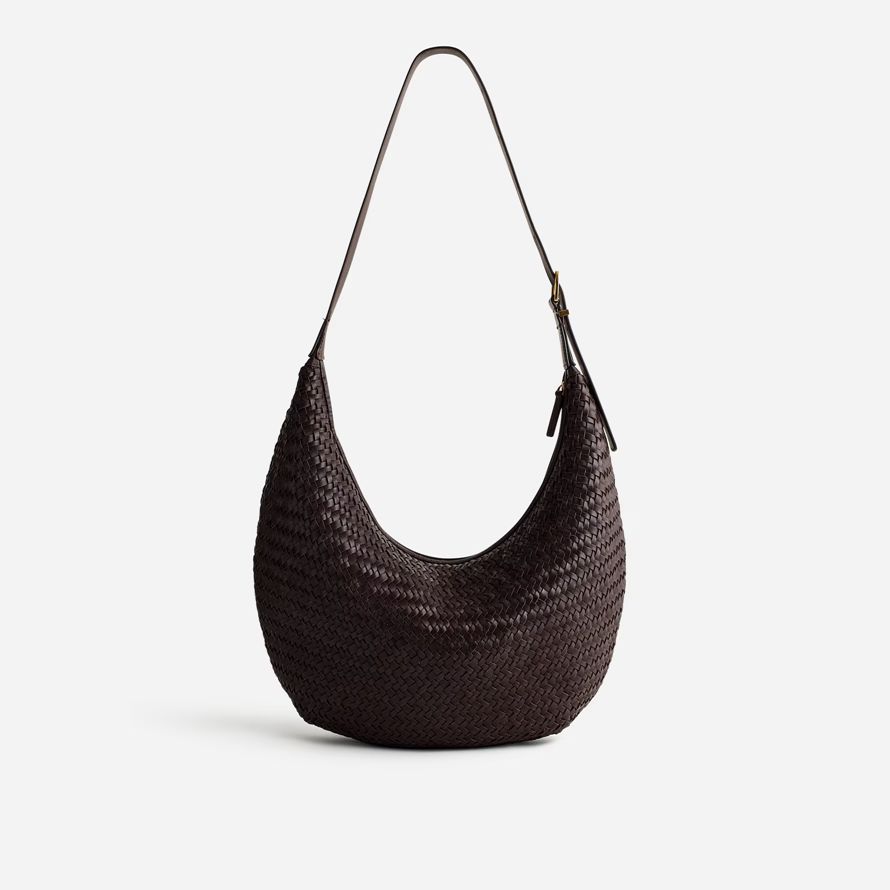 chocolate madewell the essential curve womens shoulder bag