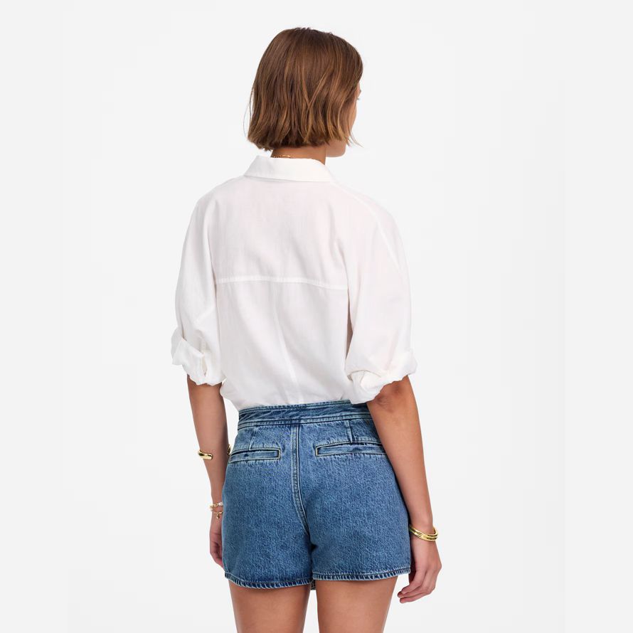 blue womens madewell denim micro mini skirt