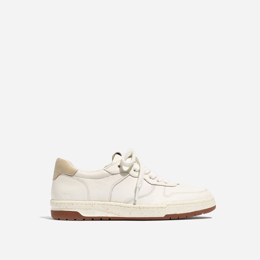 white womens madewell court leather sneakers