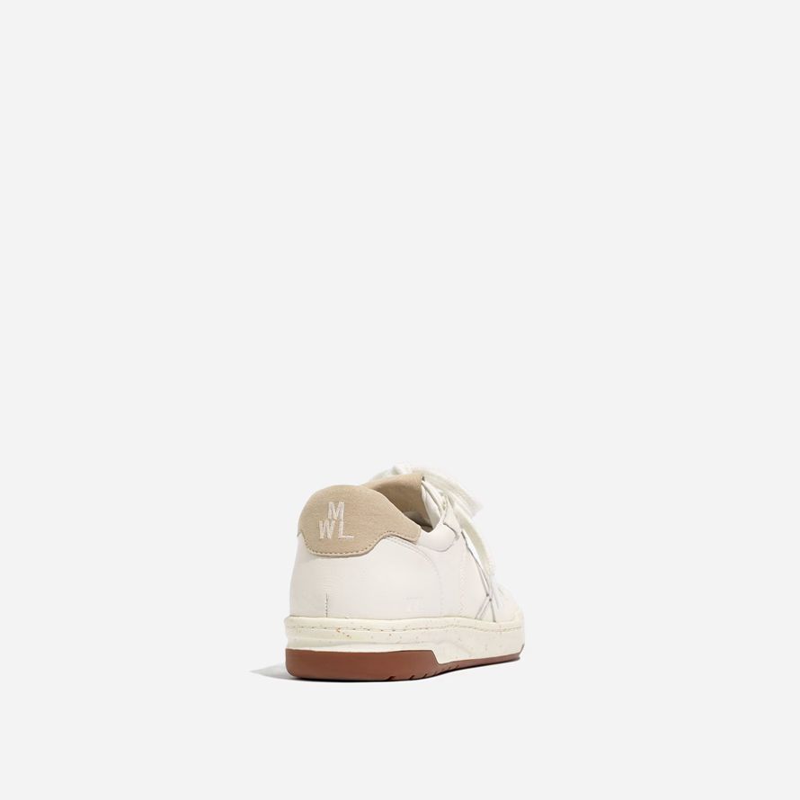 white womens madewell court leather sneakers