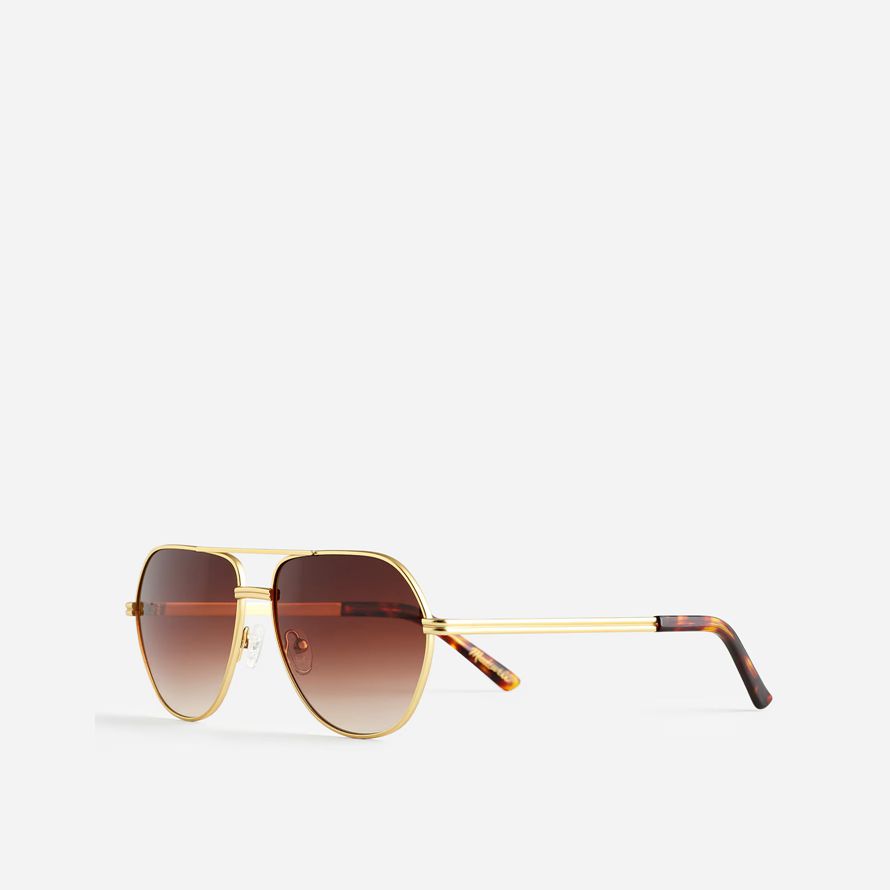 brown madewell wire frame aviator womens sunglasses