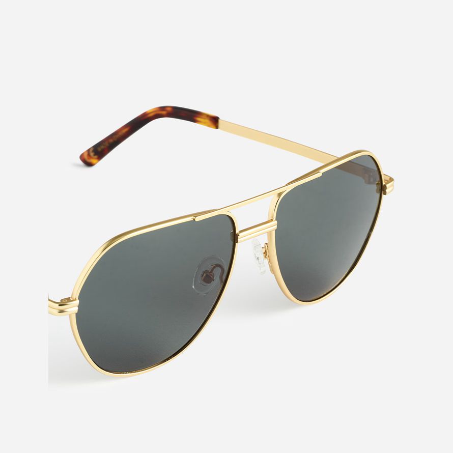 madewell wire frame aviator womens sunglasses dark green