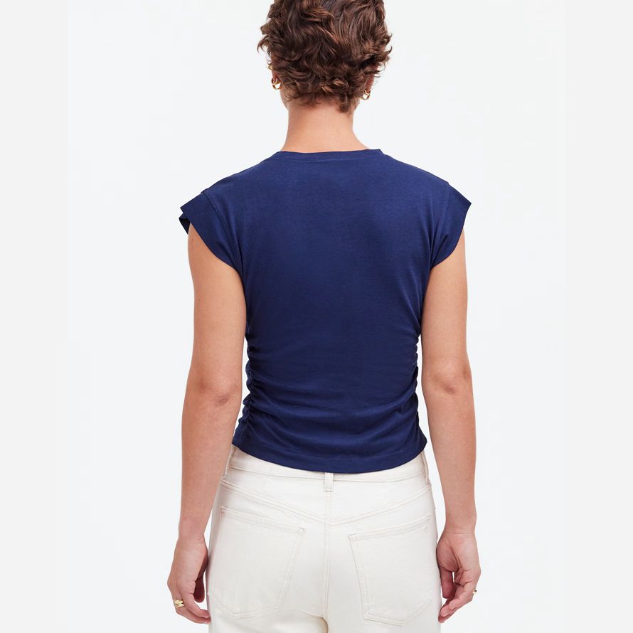 madewell side-cinch muscle womens t-shirts navy