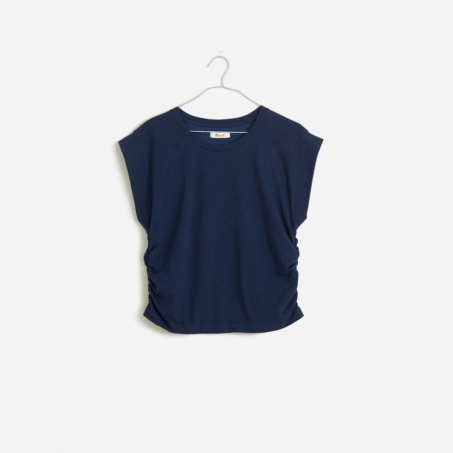 madewell side-cinch muscle womens t-shirts navy