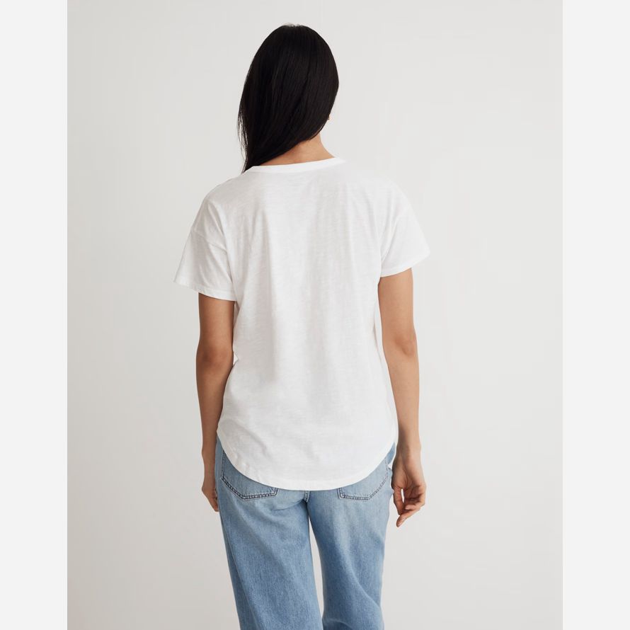 white madewell whisper cotton v-neck womens t-shirts