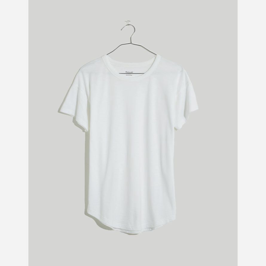 white madewell whisper cotton v-neck womens t-shirts
